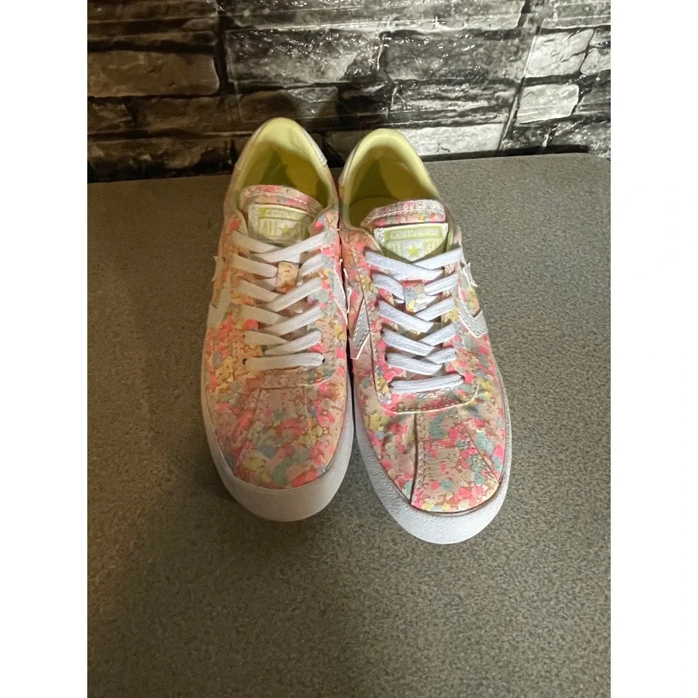 Converse Breakpoint Ox Womens 5.5‎ Floral Low Top Sneakers Pink Yellow 555953C